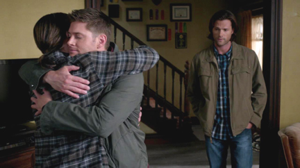 Dean embraces Sonny. Dean embraces Sonny.